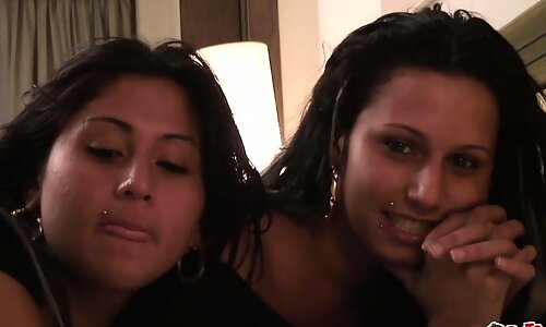 Watch how these two hot Spanish teen sisters take turns to