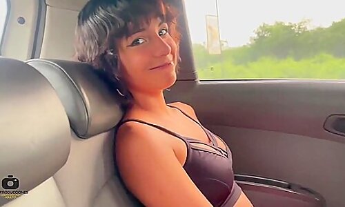 I Fuck My Cute Stepsister Hard In The Car While My Stepdad Takes Us
