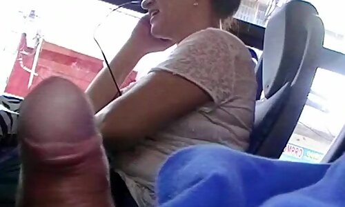 Flashing his cock to mature woman