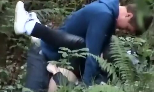 teen 18+ couple caught fucking in public park