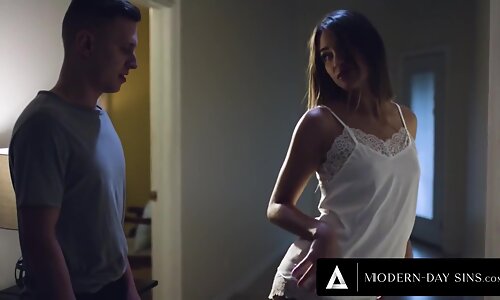 Stepbrother Spies On His Stepsisters Slumber Party And Seduces Her Friend!