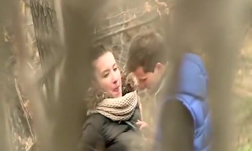 Couple caught fucking in forest