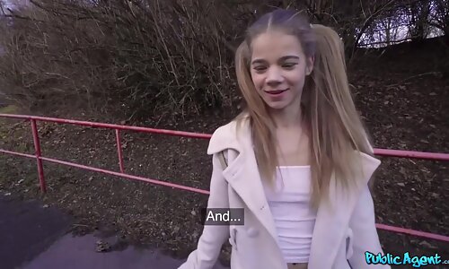 Cute Teen 18+ Sabrina Spice Takes My Money For Blowjob In The Forest